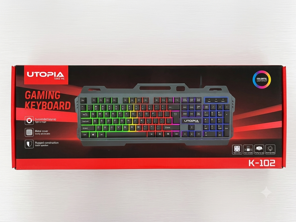 1789565871784 UTOPIA K-102 GAMING KEYBOARD - الصورة 1