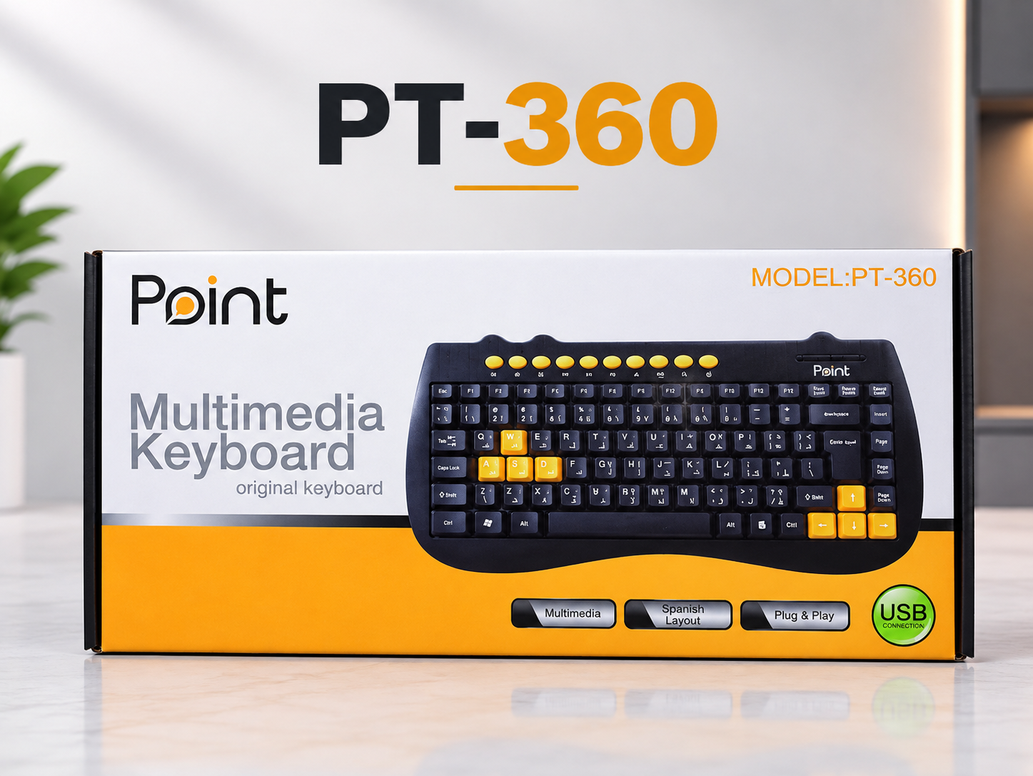 file_000000003f24822f8f2ed5b0169489c4 Point PT-360 Multimedia Keyboard - الصورة 1