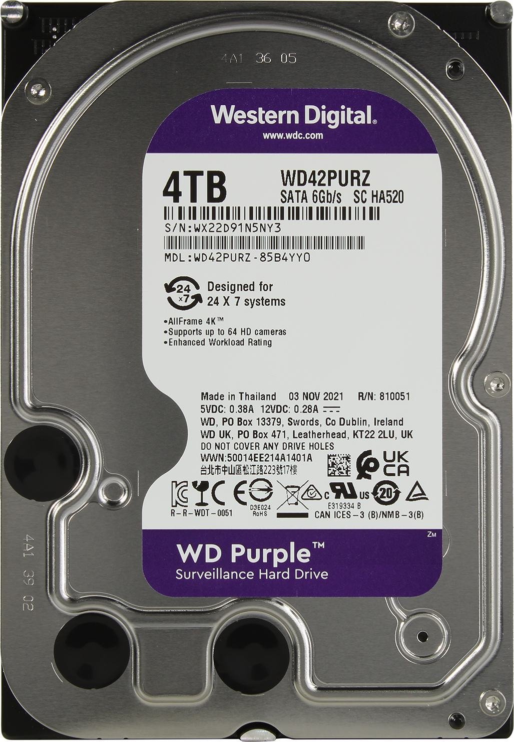 565530_2245_draft هارد ديسك 4 تيرا Western Digital Purple استيراد - الصورة 1