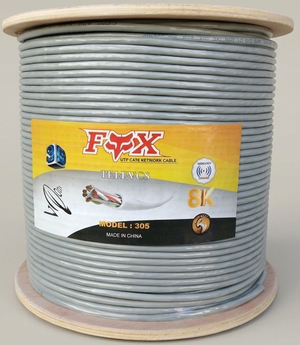 Gemini_Generated_Image_ajrxuxajrxuxajrx بكرة سلك نت FOX CAT6 - الصورة 1