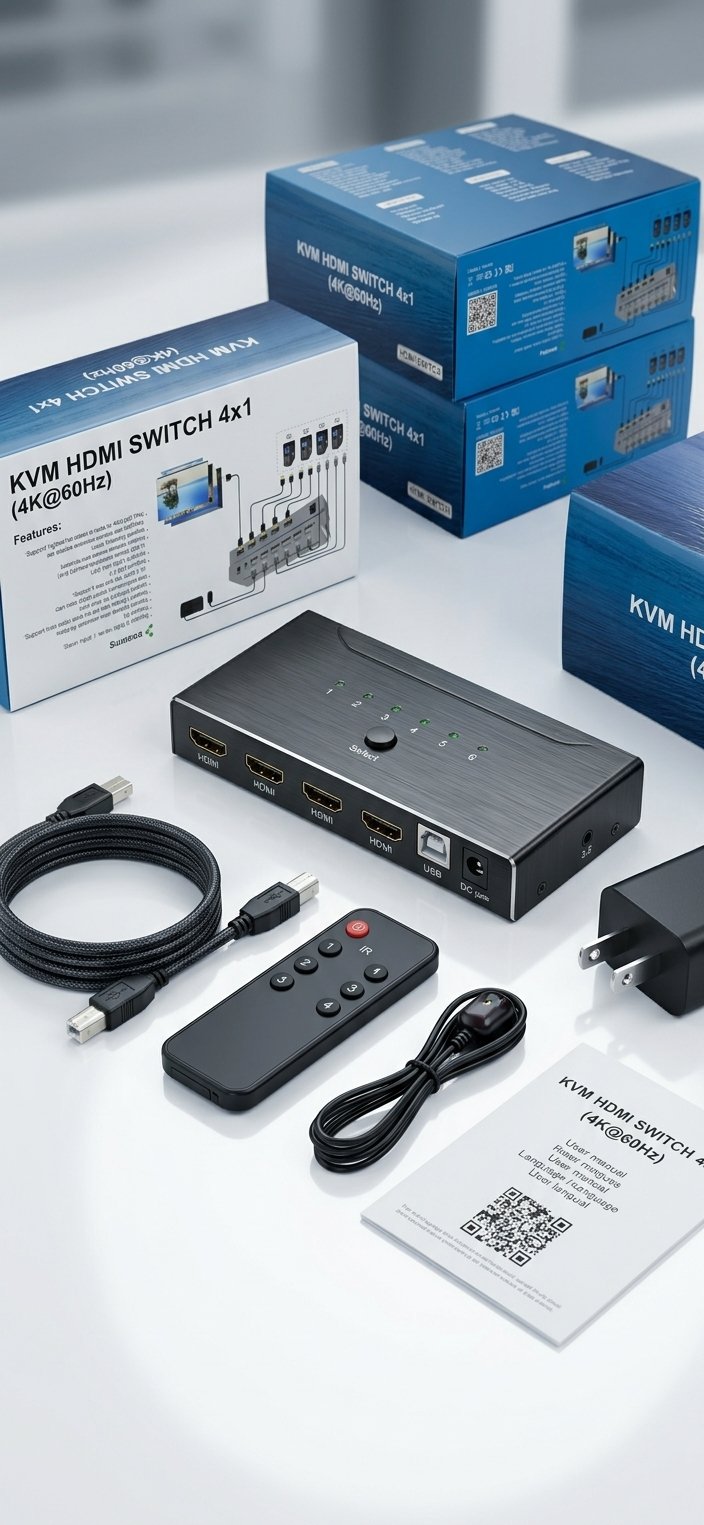 Gemini_Generated_Image_h7fsuh7fsuh7fsuh سويتش KVM HDMI 4x1 - الصورة 1